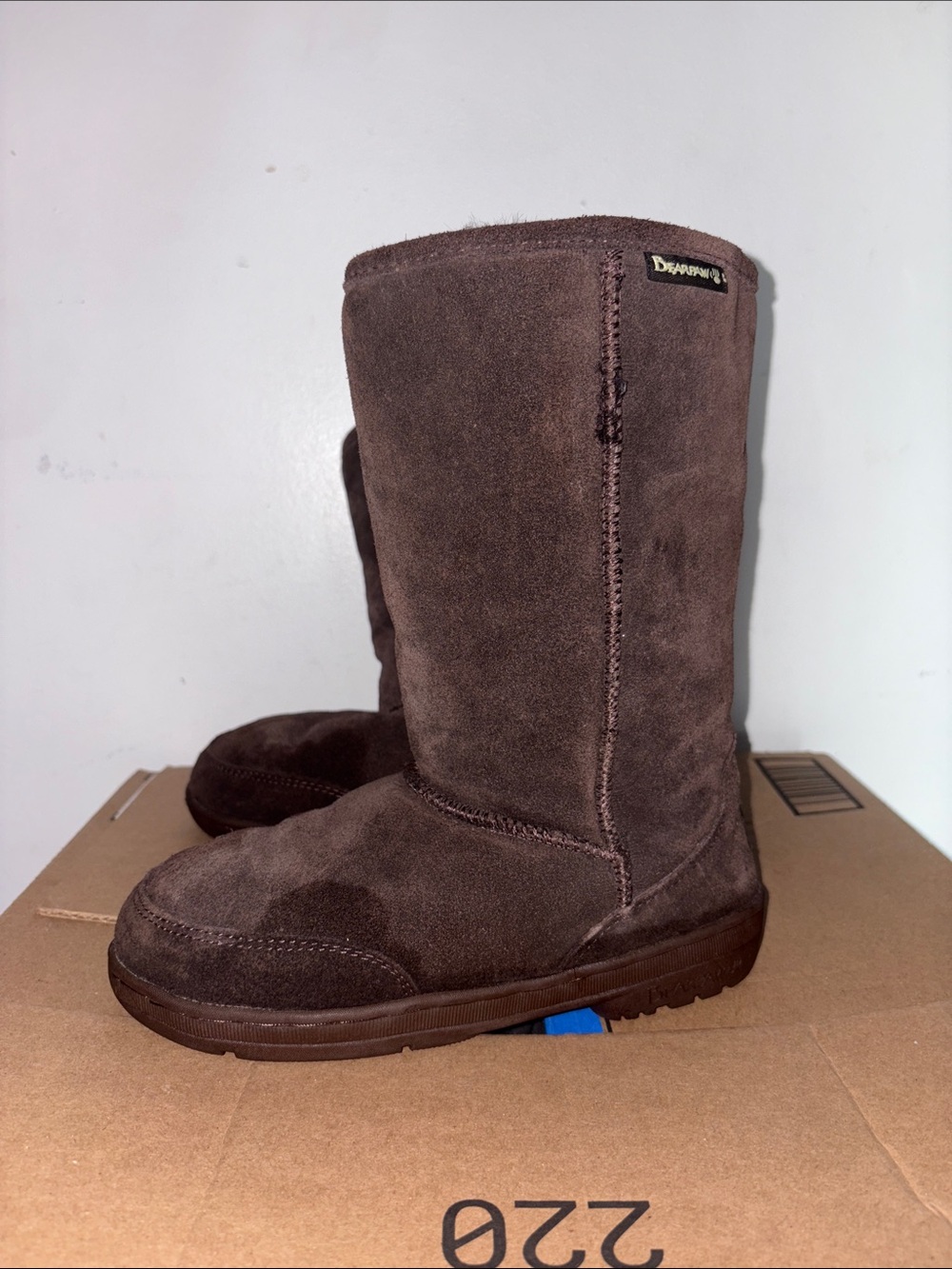 BearPaw Brown Suede Mid-Calf Boots size 7